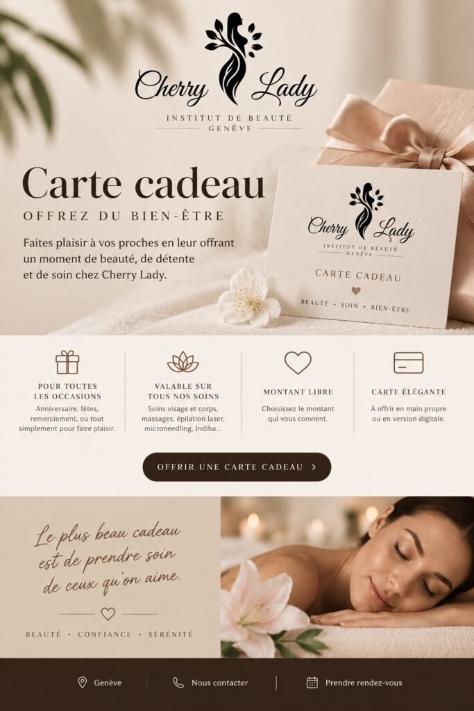 Carte cadeau institut de beauté à Genève – Cherry Lady